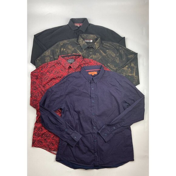 4 Lot Men's XL Yongster/Lamasini/Golden Fashion Button Up Long Sleeve Shirts - Picture 1 of 9